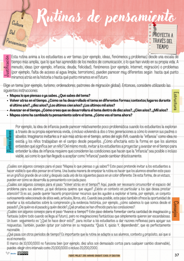 Proyecta a través del tiempo.