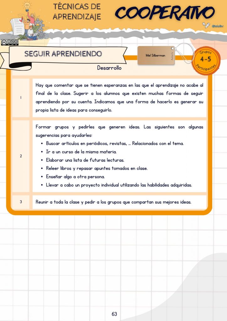 Cooperar para seguir aprendiendo juntos