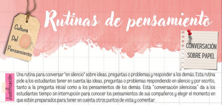 Rutina de Pensamiento: Conversación sobre Papel