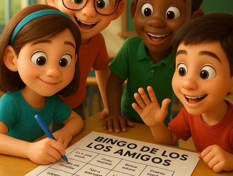 Bingo de los Amigos: rompehielos para el aula