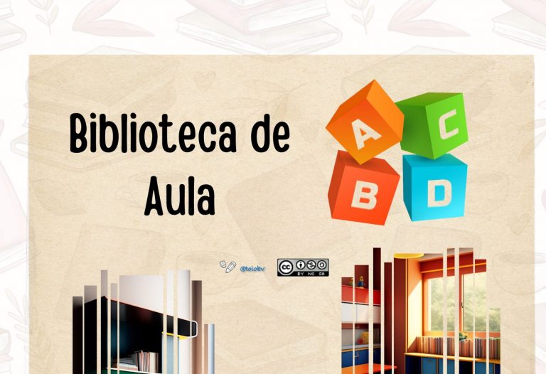 El A B C D, de una biblioteca de aula.