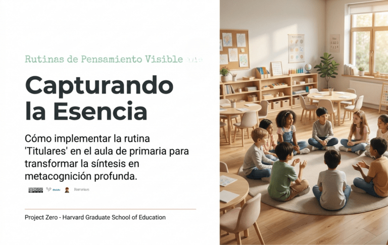 Rutina de pensamiento titulares para el aula