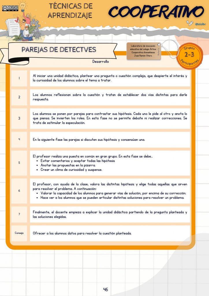 Técnicas cooperativas para buscar respuestas juntos.(I)