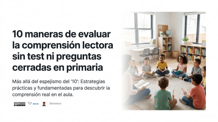 10 maneras de evaluar la comprensión lectora sin test ni preguntas cerradas en primaria