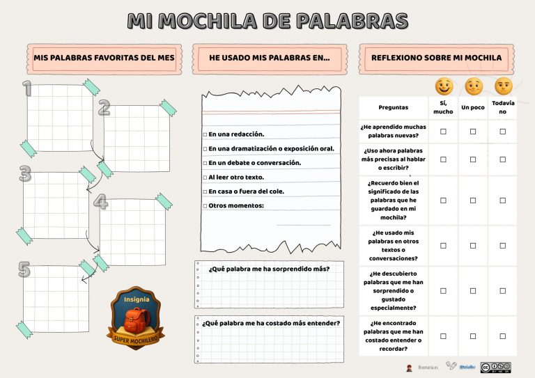 Mi mochila de palabras para ampliar vocabulario