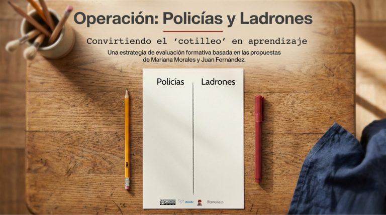 Dinámica de policías y ladrones en el aula