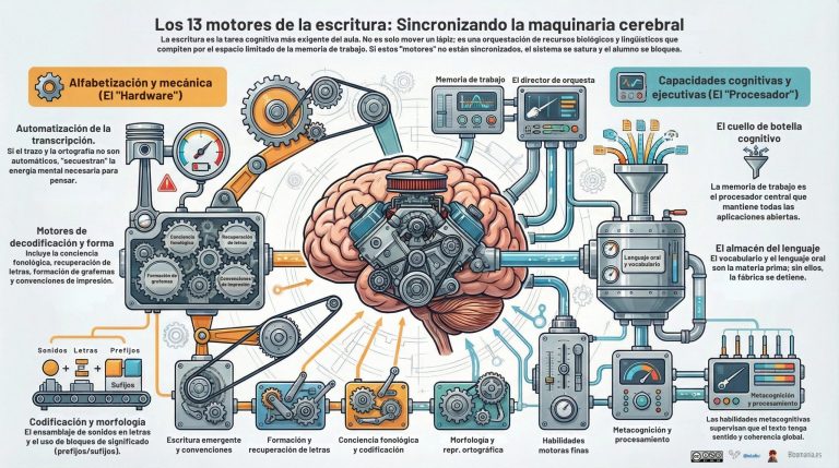 Los 13 motores de la «visión no tan simple de la escritura»