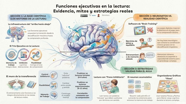 Funciones ejecutivas de la lectura: Evidencia, mitos y estrategias reales