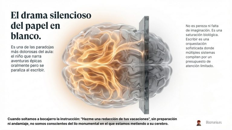 ¿Por qué la escritura es la tarea más difícil que pedimos a un niño?