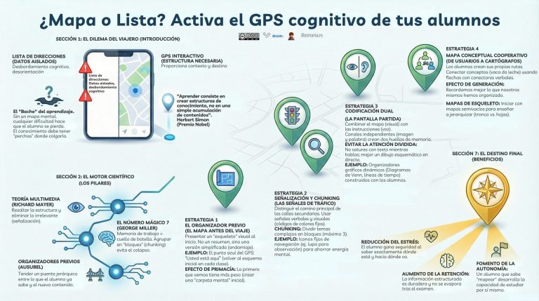 ¿Mapa o lista? 5 secretos de la «arquitectura mental» para ayudar a tus alumnos a que no se pierdan.