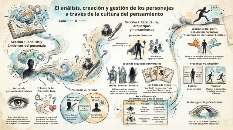 El análisis, creación y gestión de los personajes literarios a través de la cultura del pensamiento.