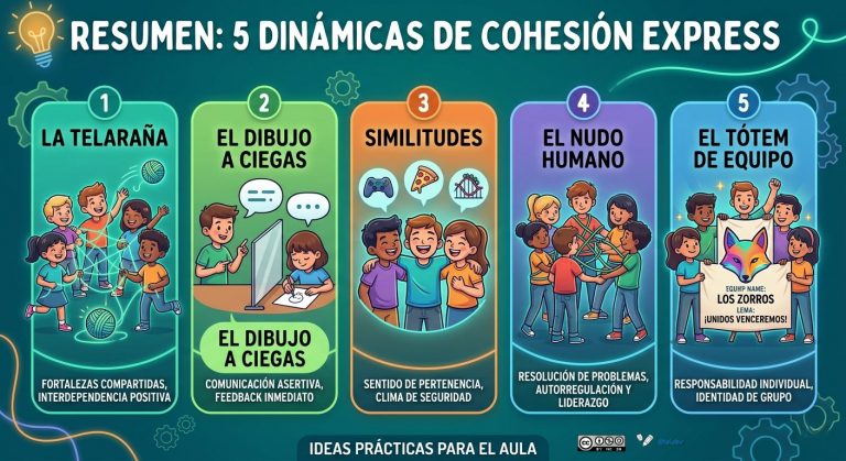 Dinámicas de cohesión express: “Calentando” el motor cooperativo