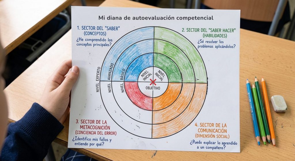 Diana de autoevaluación competencial