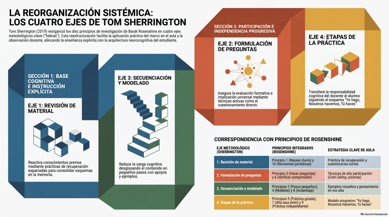 Los cuatro ejes de Tom Sherrington sobre los principios de Rosenshine